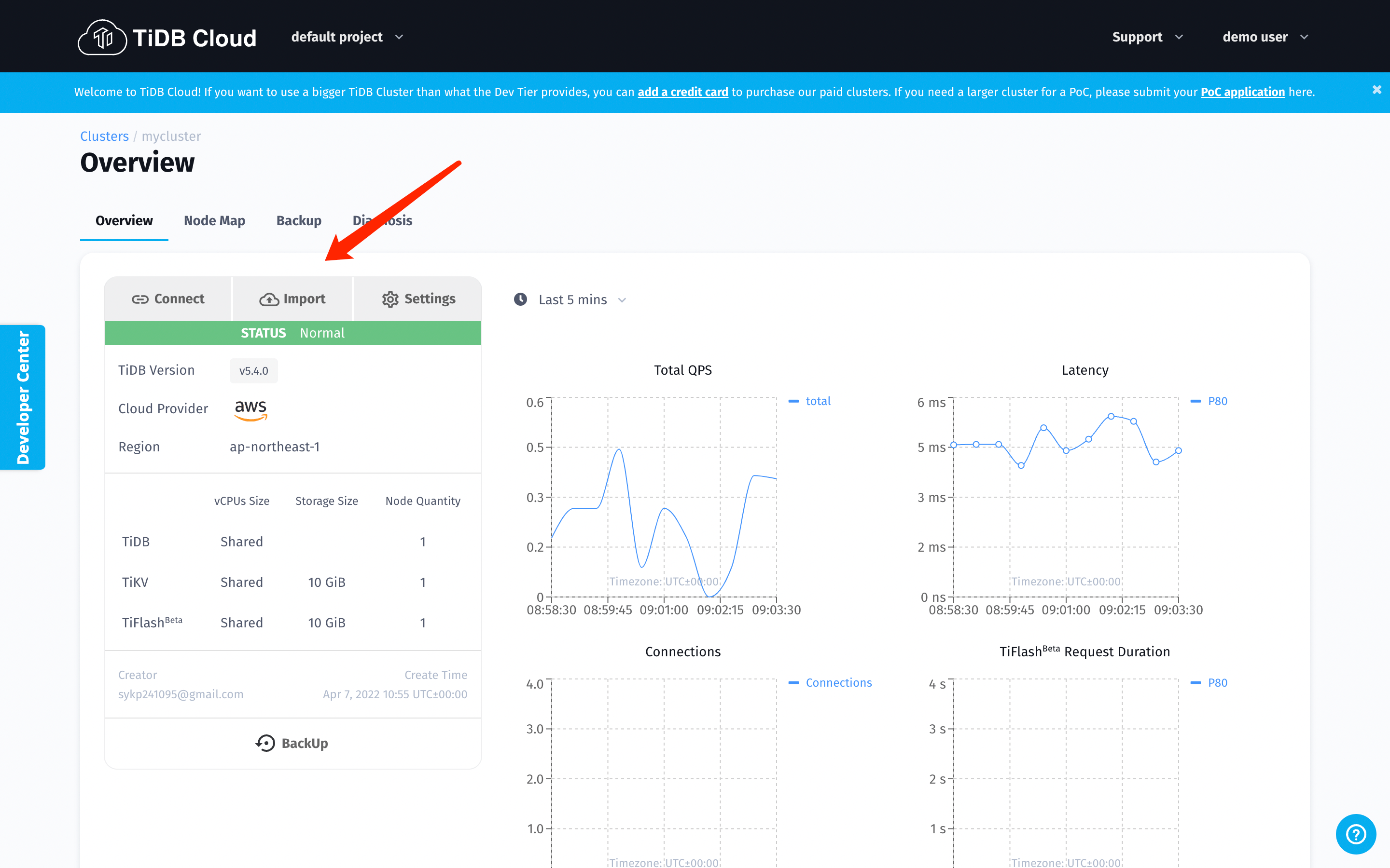 [Outdated] Use TiDB Cloud to Analyze GitHub Events in 10 Minutes